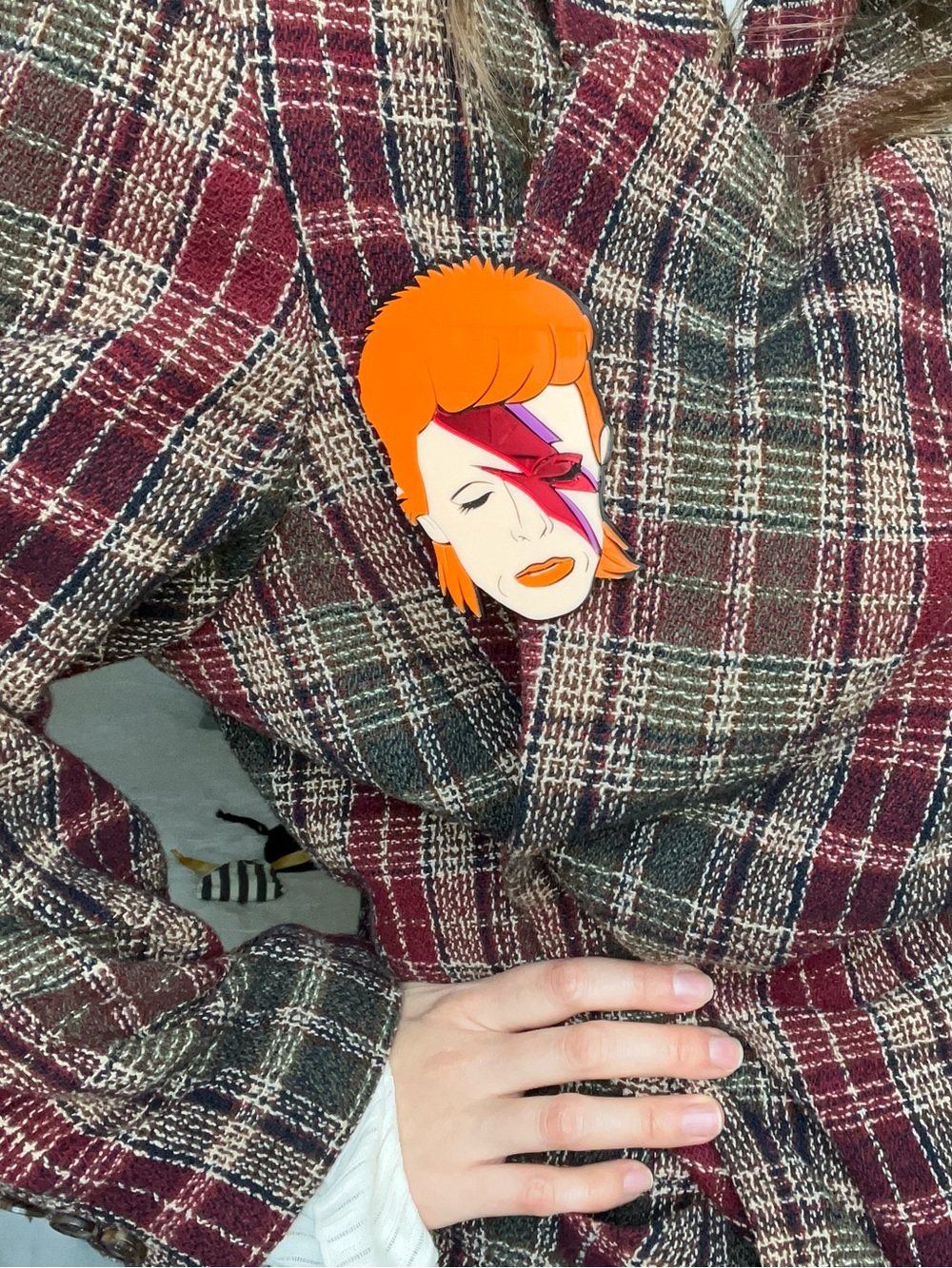 Yazbukey David Bowie "Ziggy Stardust" Brooch. - Picture 3 of 6